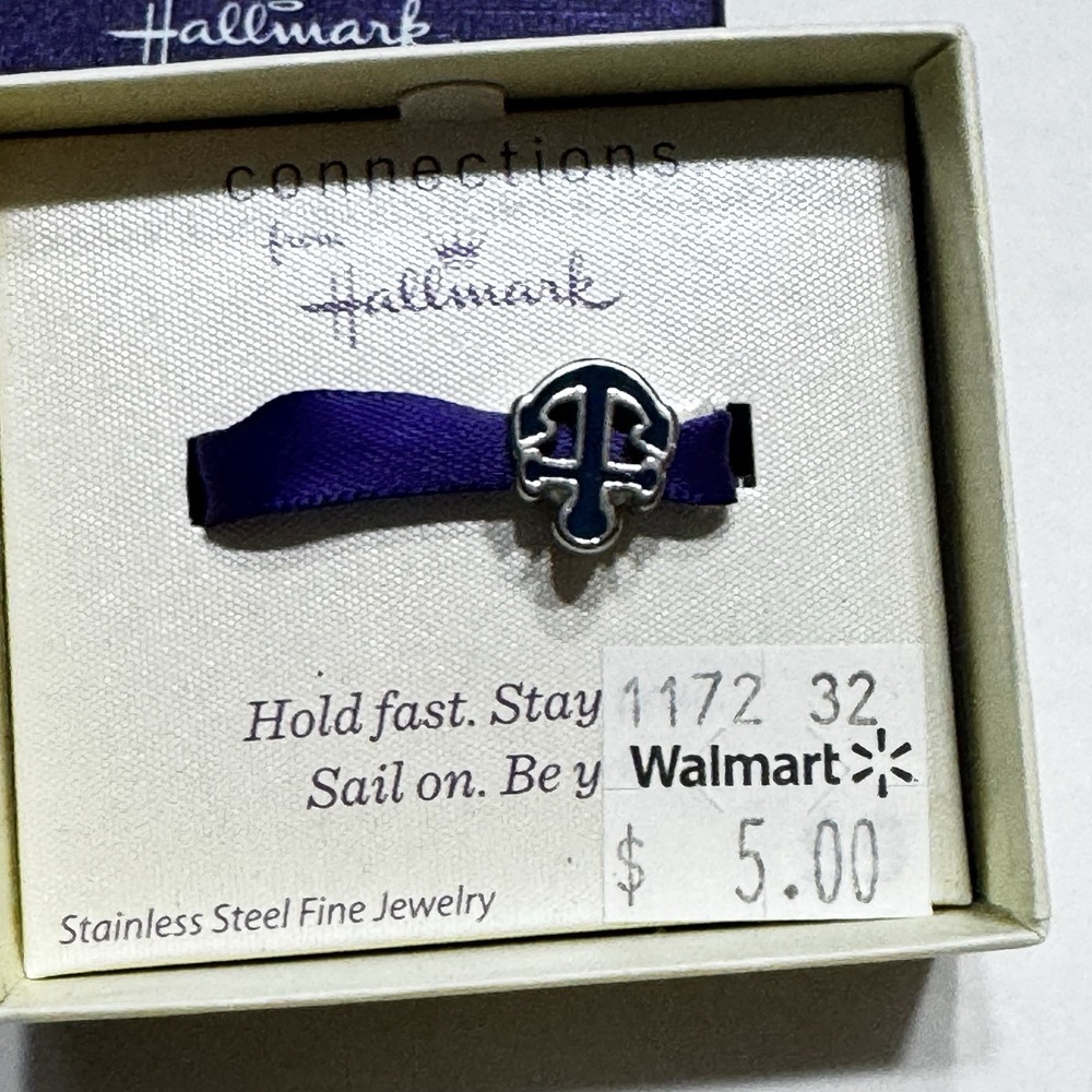 Connections from Hallmark Stainless Anchor Charm Pendant Sail Boat Gift - Picture 3 of 6